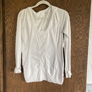Zella Classic White Hooded long Sleeve S